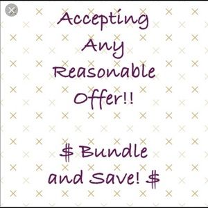 Bundles and all reasonable offers are welcome!
